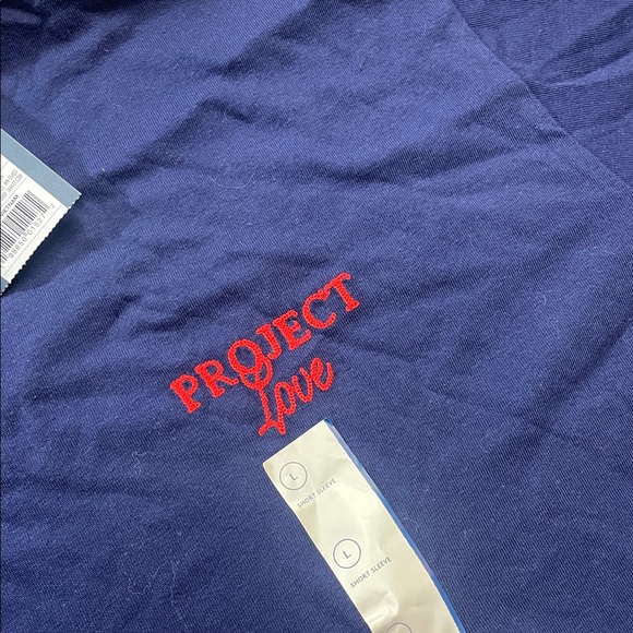 Universal Thread Oversized Embroidered Graphic Navy Tee Shirt Woman’s L | NWT - Picture 2 of 4